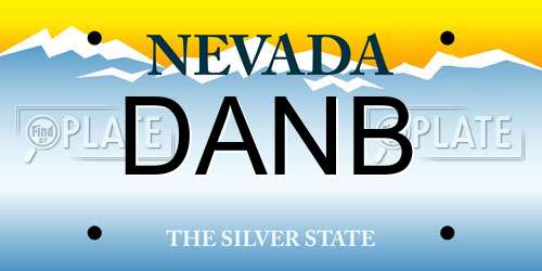 DANB Nevada License Plate