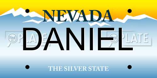 DANIEL Nevada License Plate