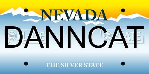 DANNCAT Nevada License Plate