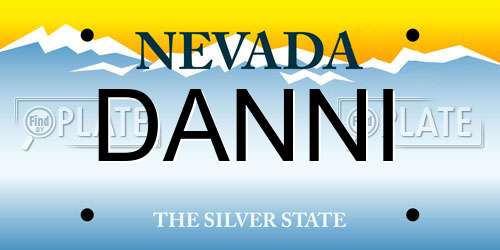 DANNI Nevada License Plate
