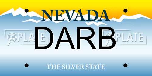DARB Nevada License Plate