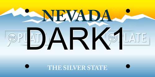 DARK1 Nevada License Plate