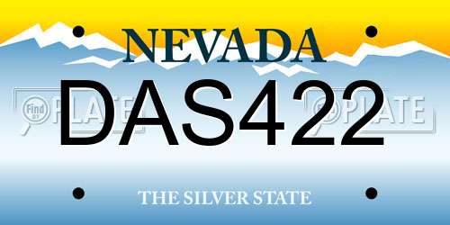 DAS422 Nevada License Plate