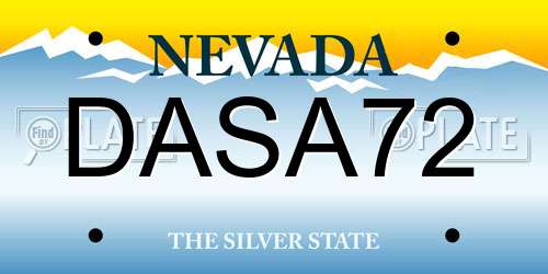 DASA72 Nevada License Plate