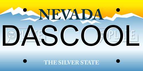 DASCOOL Nevada License Plate