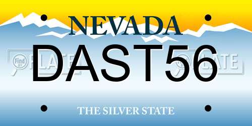 DAST56 Nevada License Plate