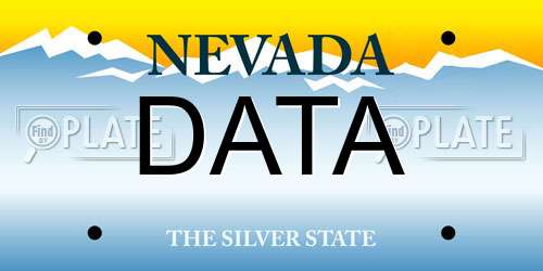 DATA Nevada License Plate
