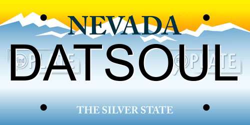 DATSOUL Nevada License Plate