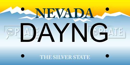 DAYNG Nevada License Plate