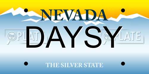 DAYSY Nevada License Plate