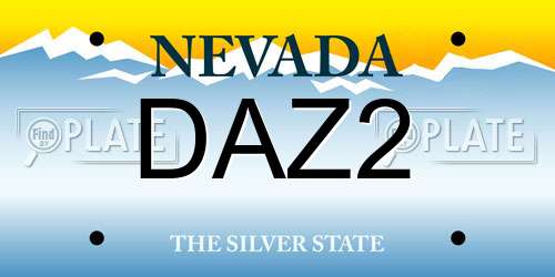 DAZ2 Nevada License Plate