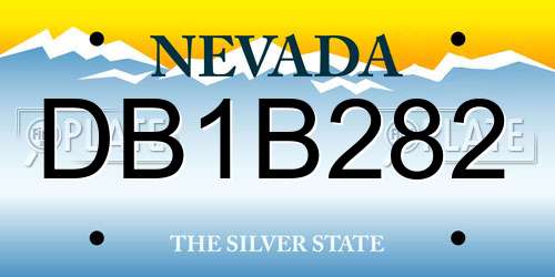 DB1B282 Nevada License Plate