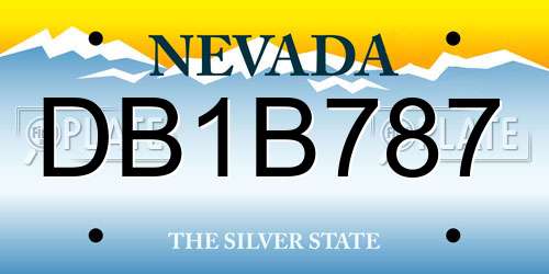 DB1B787 Nevada License Plate