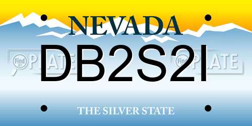 DB2S2I Nevada License Plate