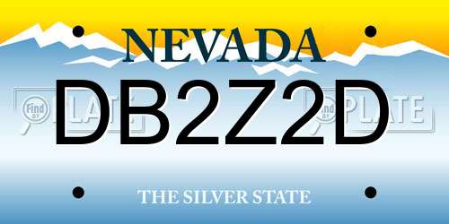 DB2Z2D Nevada License Plate
