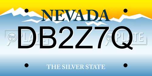 DB2Z7Q Nevada License Plate