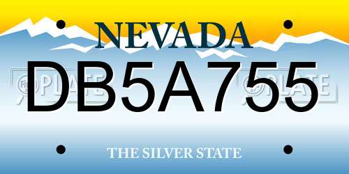 DB5A755 Nevada License Plate