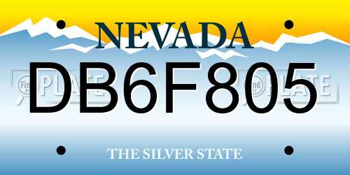 DB6F805 Nevada License Plate