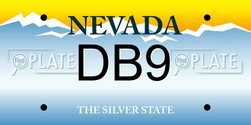 DB9 Nevada License Plate