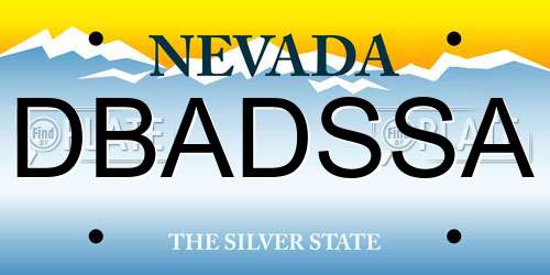 DBADSSA Nevada License Plate