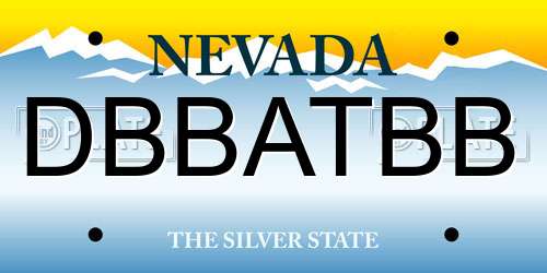 DBBATBB Nevada License Plate