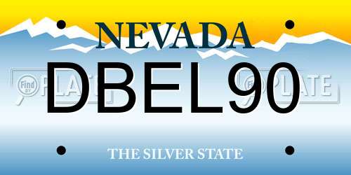DBEL90 Nevada License Plate