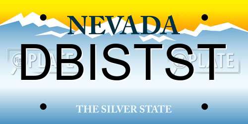 DBISTST Nevada License Plate
