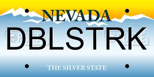 DBLSTRK Nevada License Plate