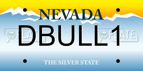 DBULL1 Nevada License Plate