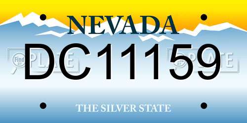DC11159 Nevada License Plate