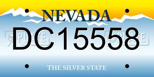 DC15558 Nevada License Plate