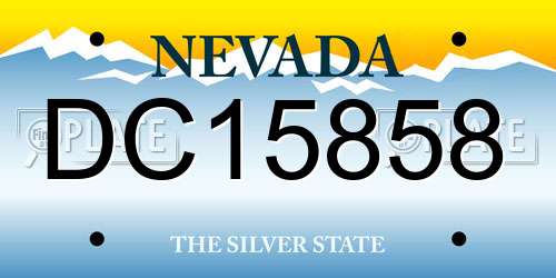 DC15858 Nevada License Plate