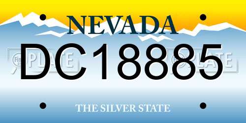 DC18885 Nevada License Plate