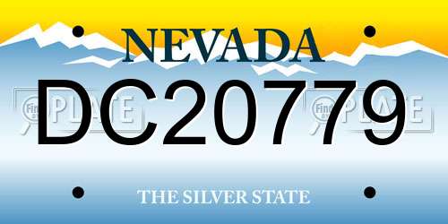 DC20779 Nevada License Plate