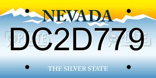 DC2D779 Nevada License Plate