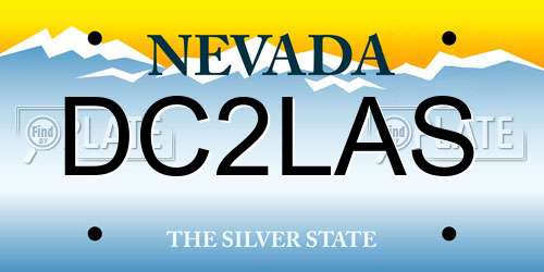 DC2LAS Nevada License Plate
