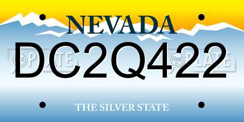 DC2Q422 Nevada License Plate