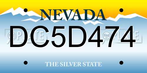 DC5D474 Nevada License Plate