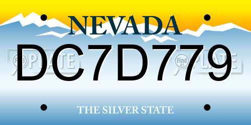 DC7D779 Nevada License Plate
