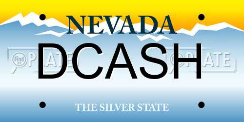 DCASH Nevada License Plate