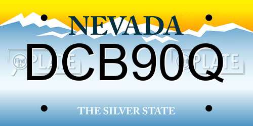 DCB90Q Nevada License Plate