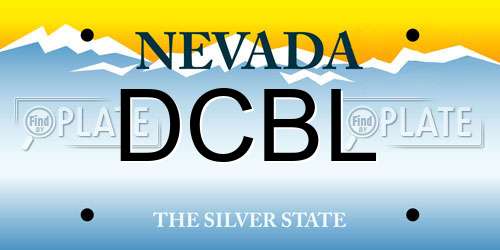 DCBL Nevada License Plate