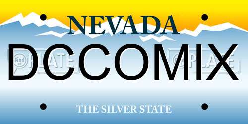 DCCOMIX Nevada License Plate