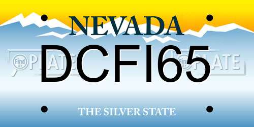 DCFI65 Nevada License Plate