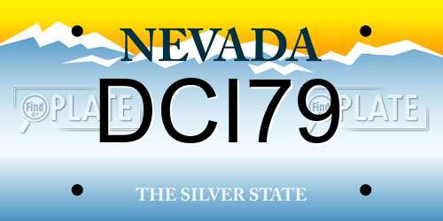DCI79 Nevada License Plate