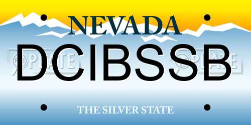 DCIBSSB Nevada License Plate
