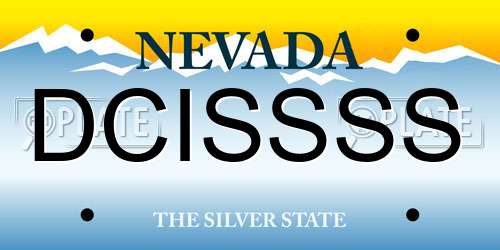DCISSSS Nevada License Plate
