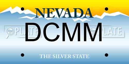 DCMM Nevada License Plate