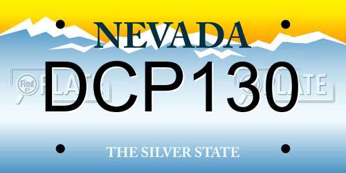 DCP130 Nevada License Plate