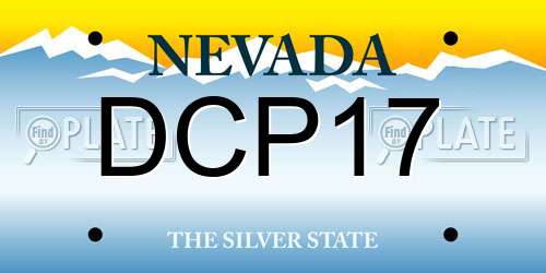 DCP17 Nevada License Plate